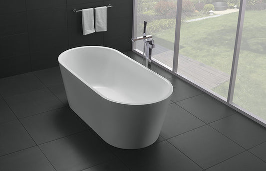 Eviva Alexa 60" White Acrylic Free Standing Bathtub - Luxe Bathroom Vanities Luxury Bathroom Fixtures Bathroom Furniture