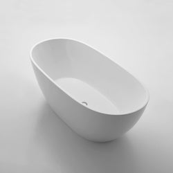 Eviva Clair 67" Freestanding White Acrylic Bathtub - Luxe Bathroom Vanities Luxury Bathroom Fixtures Bathroom Furniture