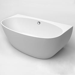 Eviva Jasmine 60" Freestanding White Acrylic Bathtub - Luxe Bathroom Vanities Luxury Bathroom Fixtures Bathroom Furniture