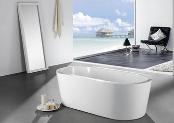 Eviva Ramo Free Standing 60" Acrylic Bathtub - Luxe Bathroom Vanities Luxury Bathroom Fixtures Bathroom Furniture