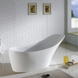 Eviva Lisa Free Standing 67" Acrylic Bathtub - Luxe Bathroom Vanities Luxury Bathroom Fixtures Bathroom Furniture
