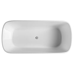 Eviva Aria Freestanding 67 in. Acrylic Bathtub in White - Luxe Bathroom Vanities Luxury Bathroom Fixtures Bathroom Furniture