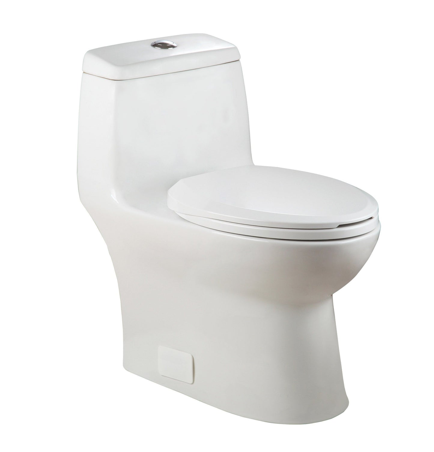 Eviva Hurricane Elongated Cotton White One Piece Toilet with Soft Closing Seat Cover - Luxe Bathroom Vanities Luxury Bathroom Fixtures Bathroom Furniture