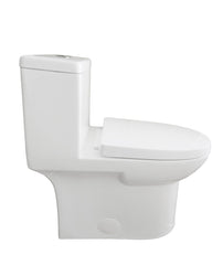Eviva Standy Elongated Cotton White One Piece Toilet with Soft Closing Seat Cover - Luxe Bathroom Vanities Luxury Bathroom Fixtures Bathroom Furniture