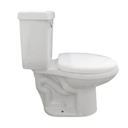 Eviva Tornado Elongated Cotton White Two-Piece  Toilet with Soft Closing Seat Cover - Luxe Bathroom Vanities Luxury Bathroom Fixtures Bathroom Furniture
