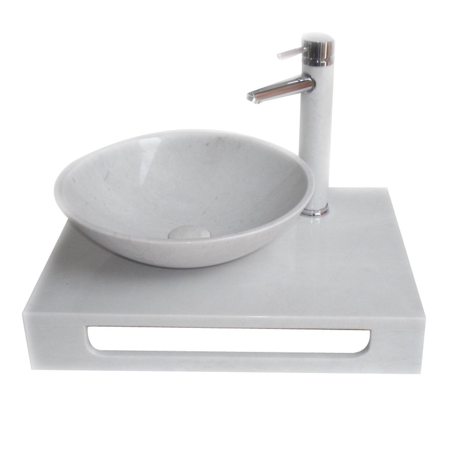 Eviva Grail 23 in. Marble Vessel Sink - Luxe Bathroom Vanities Luxury Bathroom Fixtures Bathroom Furniture