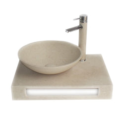 Eviva Grail 23 in. Marble Vessel Sink - Luxe Bathroom Vanities Luxury Bathroom Fixtures Bathroom Furniture