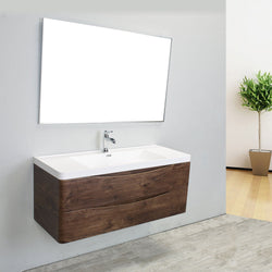 Eviva Smile 48" Modern Bathroom Vanity Set with Integrated White Acrylic Single Sink Wall Mount - Luxe Bathroom Vanities Luxury Bathroom Fixtures Bathroom Furniture