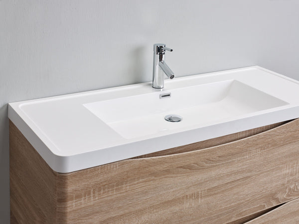 Eviva Smile 48" Modern Single Bathroom Vanity Set with Integrated White Acrylic Sink - Luxe Bathroom Vanities Luxury Bathroom Fixtures Bathroom Furniture