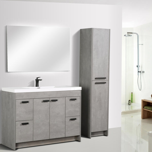 Eviva Lugano 48" Modern Bathroom Vanity with White Integrated Acrylic Sink - Luxe Bathroom Vanities Luxury Bathroom Fixtures Bathroom Furniture