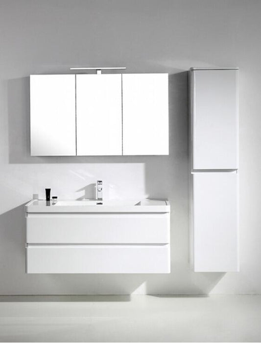 Eviva Glazzy 48" Wall Mount Modern Bathroom Vanity with Single Sink (High Glossy White) - Luxe Bathroom Vanities Luxury Bathroom Fixtures Bathroom Furniture