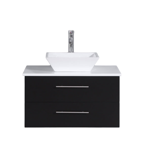 Totti Wave 24-Inch Modern Bathroom Vanity With Counter-Top And Sink - Luxe Bathroom Vanities Luxury Bathroom Fixtures Bathroom Furniture