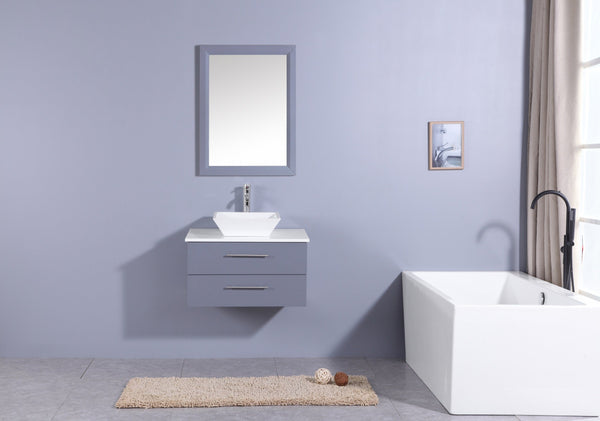 Totti Wave 24-Inch Modern Bathroom Vanity With Counter-Top And Sink - Luxe Bathroom Vanities Luxury Bathroom Fixtures Bathroom Furniture