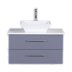 Totti Wave 30-Inch Modern Bathroom Vanity With Counter-Top And Sink - Luxe Bathroom Vanities Luxury Bathroom Fixtures Bathroom Furniture