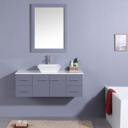 Totti Wave 48-Inch Modern Bathroom Vanity With Counter-Top And Sink - Luxe Bathroom Vanities Luxury Bathroom Fixtures Bathroom Furniture