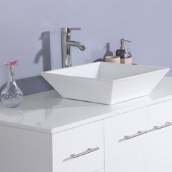 Totti Wave 48-Inch Modern Bathroom Vanity With Counter-Top And Sink - Luxe Bathroom Vanities Luxury Bathroom Fixtures Bathroom Furniture