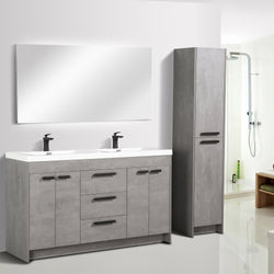 Eviva Lugano 60" Modern Bathroom Vanity with White Integrated Acrylic Double Sink - Luxe Bathroom Vanities Luxury Bathroom Fixtures Bathroom Furniture