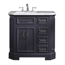 Eviva Glory 42" Bathroom Vanity with Carrara Marble Counter-top and Porcelain Sink - Luxe Bathroom Vanities Luxury Bathroom Fixtures Bathroom Furniture