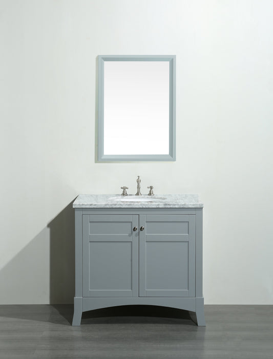 Eviva New York 36" Bathroom Vanity, with White Marble Carrera Counter-top, & Sink - Luxe Bathroom Vanities Luxury Bathroom Fixtures Bathroom Furniture