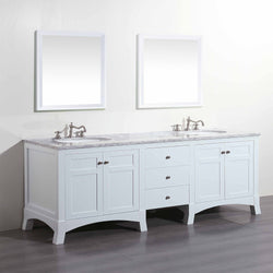 Eviva New York 72" Bathroom Vanity, with White Marble Carrera Counter-top, & Sink - Luxe Bathroom Vanities Luxury Bathroom Fixtures Bathroom Furniture