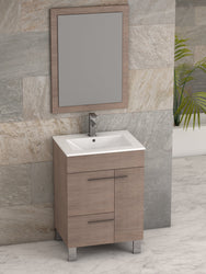Eviva Cup 24" Modern Bathroom Vanity with White Integrated Porcelain Sink - Luxe Bathroom Vanities Luxury Bathroom Fixtures Bathroom Furniture