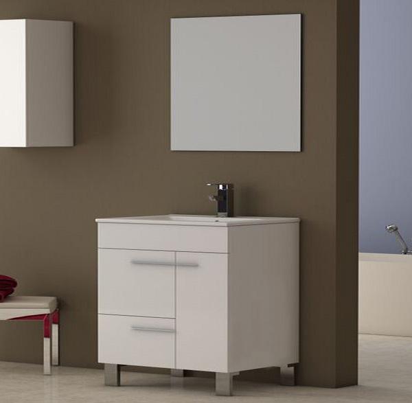 Eviva Cup 31.5" Grey Modern Bathroom Vanity with White Integrated Porcelain Sink - Luxe Bathroom Vanities Luxury Bathroom Fixtures Bathroom Furniture