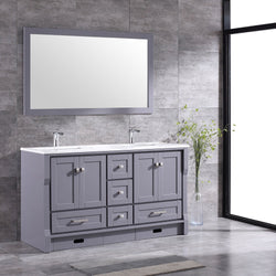 Eviva Booster 72 in. Double Sink Vanity in White with White Carrara Marble Countertop - Luxe Bathroom Vanities Luxury Bathroom Fixtures Bathroom Furniture