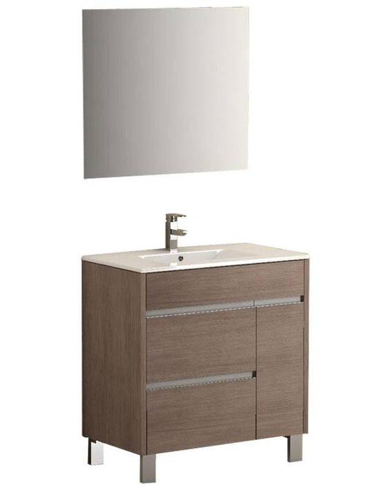 Eviva Tauro 32" Modern Bathroom Vanity Set with Integrated White Porcelain Sink - Luxe Bathroom Vanities Luxury Bathroom Fixtures Bathroom Furniture