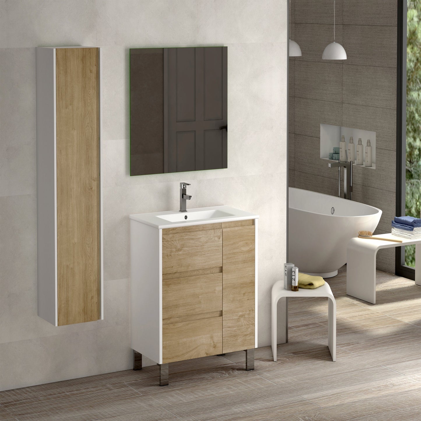 Eviva Bella 32” Vanity with Porcelain sink - Luxe Bathroom Vanities Luxury Bathroom Fixtures Bathroom Furniture