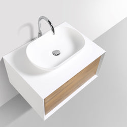 Eviva Santa Monica 30 in Wall Mount Bathroom Vanity with White Porcelain Vessel Sink - Luxe Bathroom Vanities Luxury Bathroom Fixtures Bathroom Furniture