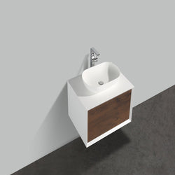 Eviva Santa Monica 30 in Wall Mount Bathroom Vanity with White Porcelain Vessel Sink - Luxe Bathroom Vanities Luxury Bathroom Fixtures Bathroom Furniture