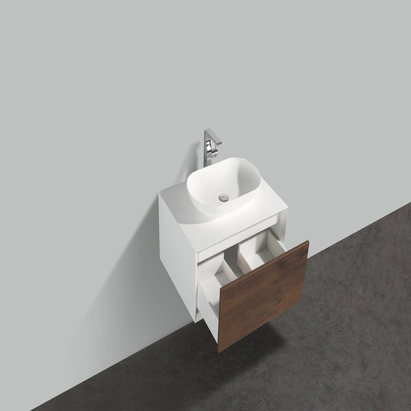 Eviva Santa Monica 30 in Wall Mount Bathroom Vanity with White Porcelain Vessel Sink - Luxe Bathroom Vanities Luxury Bathroom Fixtures Bathroom Furniture