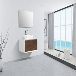 Eviva Santa Monica 30 in Wall Mount Bathroom Vanity with White Porcelain Vessel Sink - Luxe Bathroom Vanities Luxury Bathroom Fixtures Bathroom Furniture