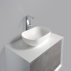 Eviva Santa Monica 36 in Wall Mount Bathroom Vanity with White Porcelain Vessel Sink - Luxe Bathroom Vanities Luxury Bathroom Fixtures Bathroom Furniture