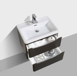 Eviva Smile 24" Modern Bathroom Vanity Set with Integrated White Acrylic Sink - Luxe Bathroom Vanities Luxury Bathroom Fixtures Bathroom Furniture
