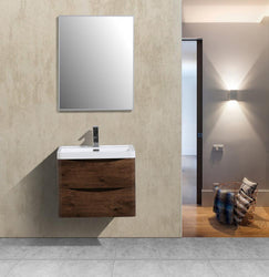 Eviva Smile 24" Modern Bathroom Vanity Set with Integrated White Acrylic Sink - Luxe Bathroom Vanities Luxury Bathroom Fixtures Bathroom Furniture