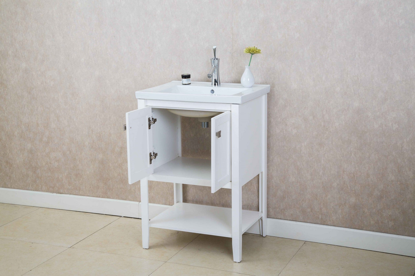 Eviva Tiblisi 24" Modern/Transitional Bathroom Vanity with White Porcelain Sink - Luxe Bathroom Vanities Luxury Bathroom Fixtures Bathroom Furniture