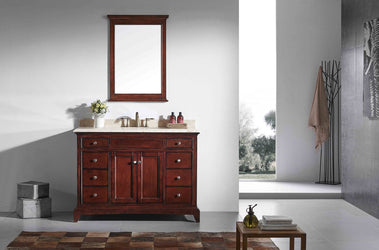 Eviva Elite Stamford 48" Solid Wood Bathroom Cabinet Only Without Top - Luxe Bathroom Vanities Luxury Bathroom Fixtures Bathroom Furniture