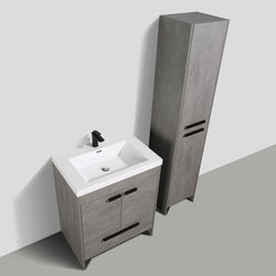 Eviva Lugano 30" Modern Bathroom Vanity with White Integrated Acrylic Sink - Luxe Bathroom Vanities Luxury Bathroom Fixtures Bathroom Furniture