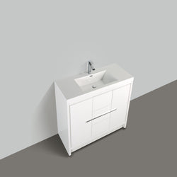 Eviva Grace 48 in. Bathroom Vanity with White Integrated Acrylic Countertop - Luxe Bathroom Vanities Luxury Bathroom Fixtures Bathroom Furniture