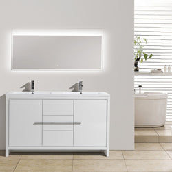 Eviva Grace 60 in. Bathroom Vanity with Double White Integrated Acrylic Countertop - Luxe Bathroom Vanities Luxury Bathroom Fixtures Bathroom Furniture