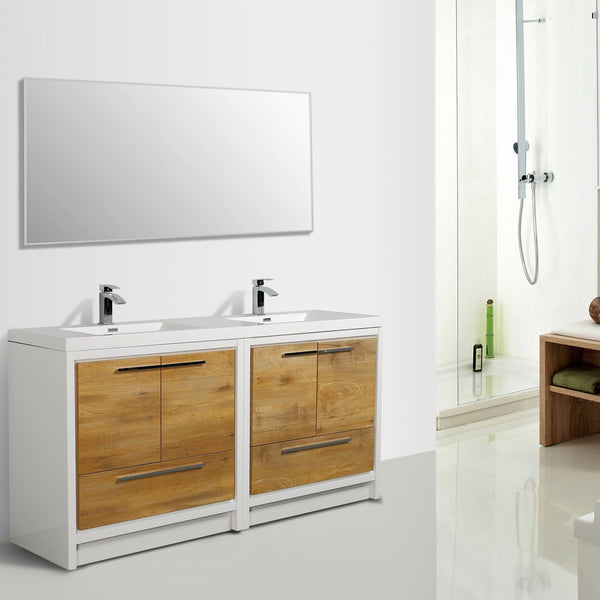 Eviva Grace 72 in Bathroom Vanity with Double White Integrated Acrylic Countertop - Luxe Bathroom Vanities Luxury Bathroom Fixtures Bathroom Furniture