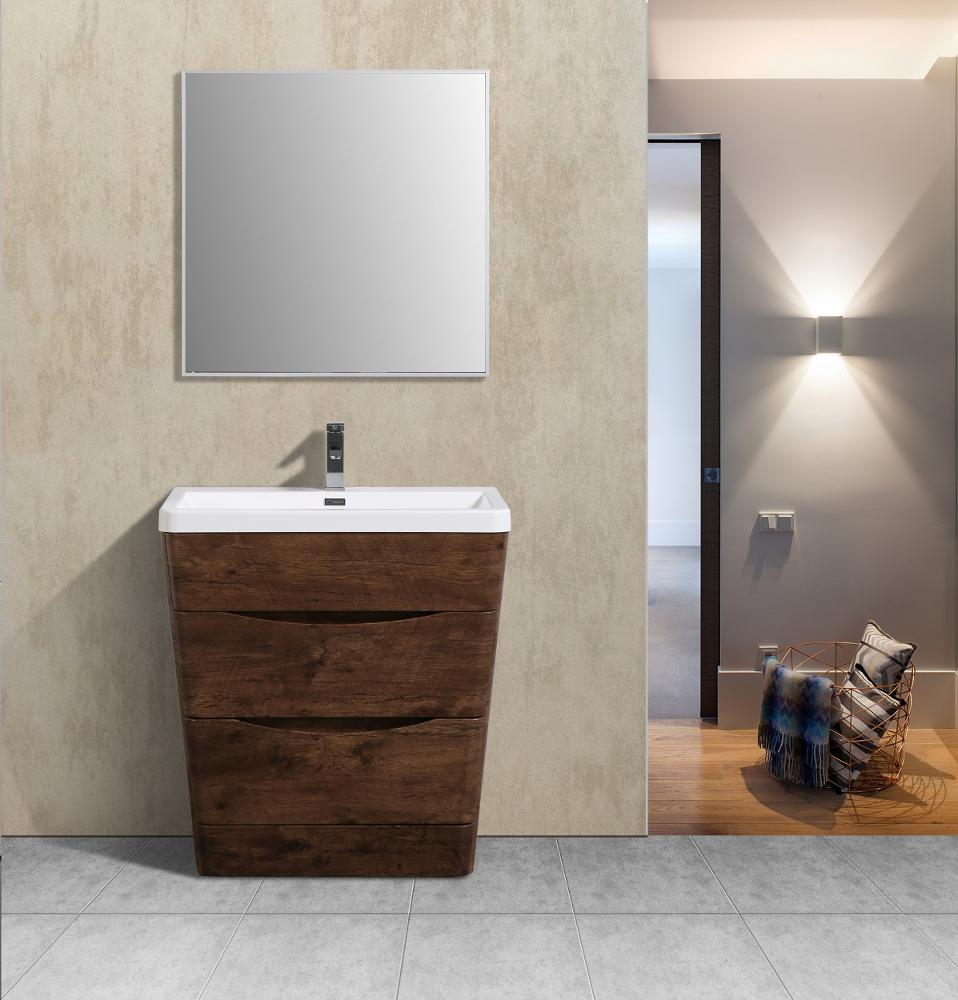 Eviva Victoria 32" Modern Bathroom Vanity with White Integrated Acrylic Sink - Luxe Bathroom Vanities Luxury Bathroom Fixtures Bathroom Furniture