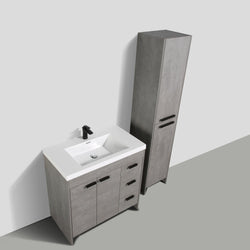 Eviva Lugano 36" Modern Bathroom Vanity with White Integrated Acrylic Sink - Luxe Bathroom Vanities Luxury Bathroom Fixtures Bathroom Furniture