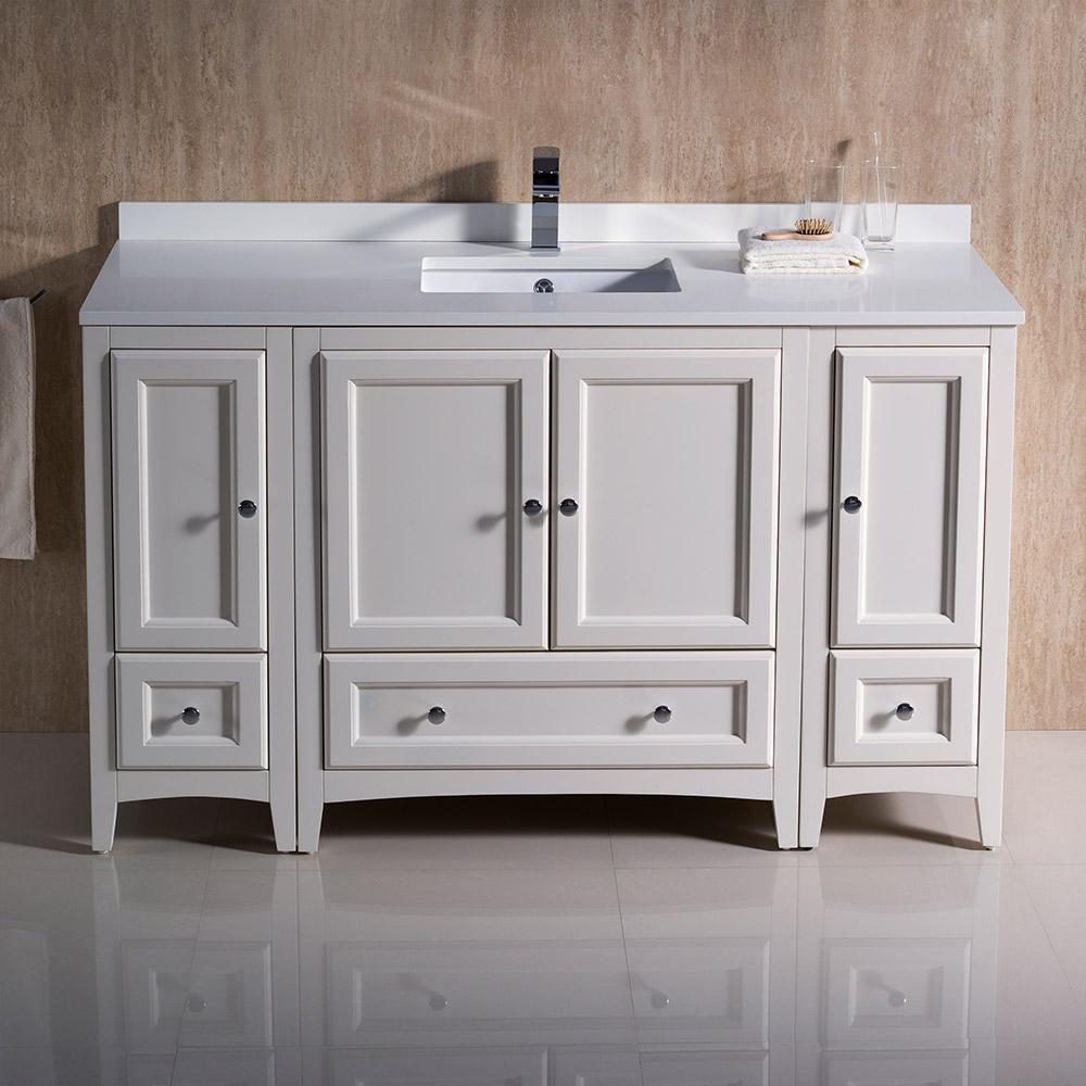 Fresca Oxford 54"  Traditional Bathroom Cabinets w/ Top & Sink - Luxe Bathroom Vanities