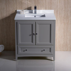Fresca Oxford 30"  Traditional Bathroom Cabinet w/ Top & Sink - Luxe Bathroom Vanities