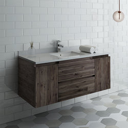 Fresca Formosa 47" Wall Hung Modern Bathroom Cabinet - Luxe Bathroom Vanities Luxury Bathroom Fixtures Bathroom Furniture