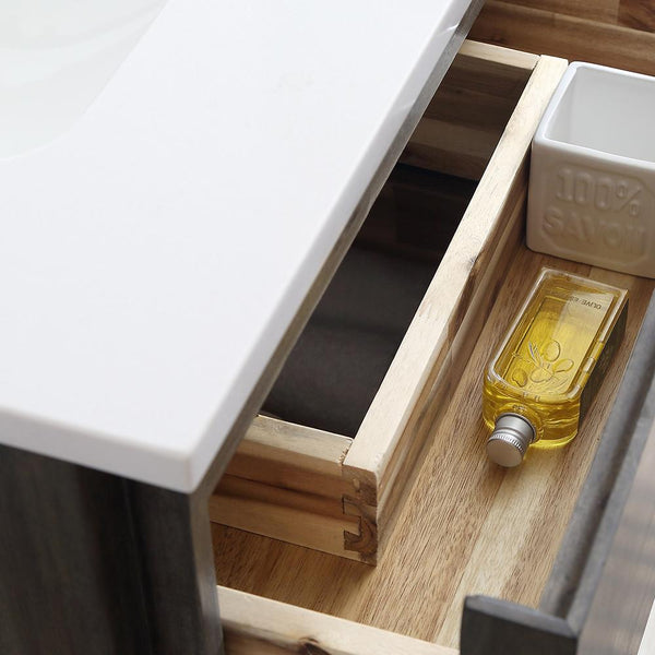 Fresca Formosa 54" Wall Hung Modern Bathroom Cabinet w/ Top & Sink - Luxe Bathroom Vanities