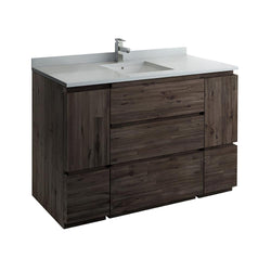 Fresca Formosa 54" Floor Standing Modern Bathroom Cabinet w/ Top & Sink - Luxe Bathroom Vanities