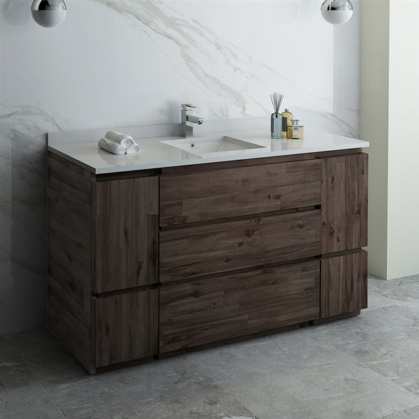 Fresca Formosa 59" Floor Standing Single Sink Modern Bathroom Cabinet - Luxe Bathroom Vanities Luxury Bathroom Fixtures Bathroom Furniture